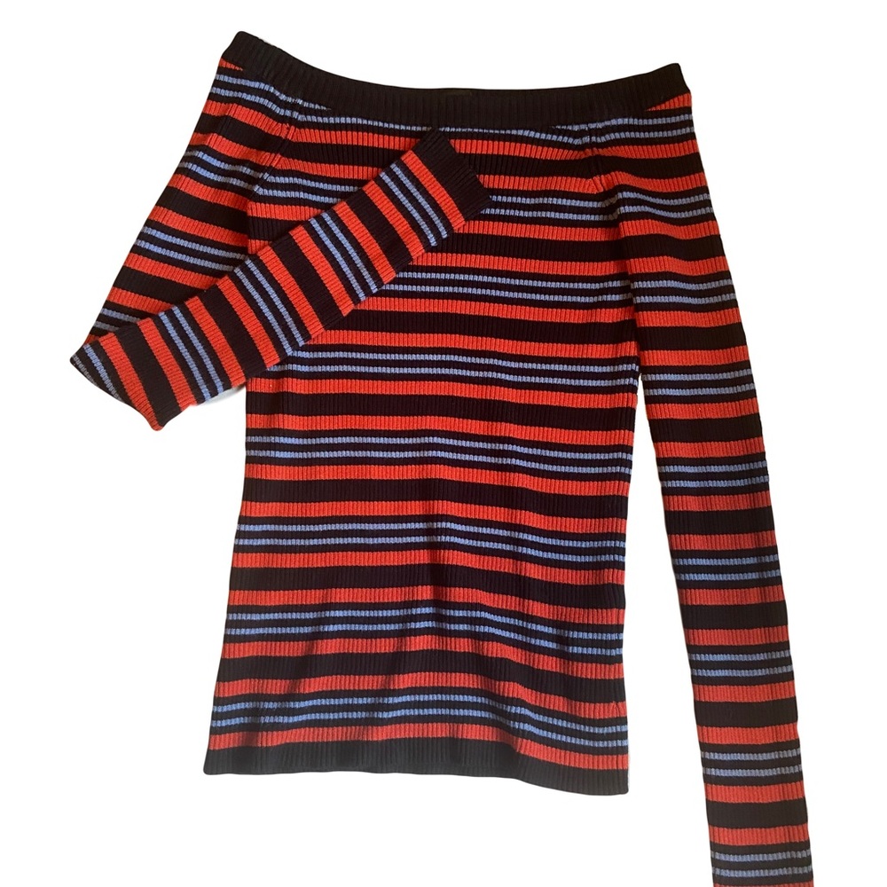 Striped Sweater off the Shoulder Forever21